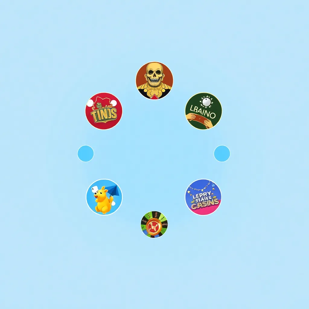 Hexagonal shape with light blue background representing casino game integration